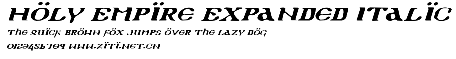 Holy Empire Expanded Italic.ttf字體轉換器圖片