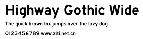 Highway Gothic Wide.ttf字體轉換器圖片
