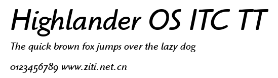 Highlander OS ITC TT.ttf字體轉換器圖片