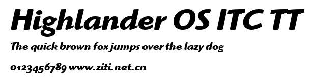 Highlander OS ITC TT.ttf字體轉換器圖片