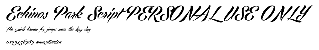 Echinos Park Script PERSONAL USE ONLY.ttf