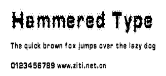 Hammered Type.ttf字體轉換器圖片