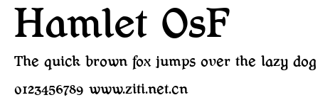 Hamlet OsF.ttf字體轉換器圖片
