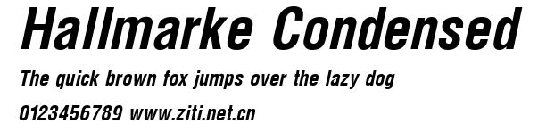 Hallmarke Condensed.ttf字體轉換器圖片