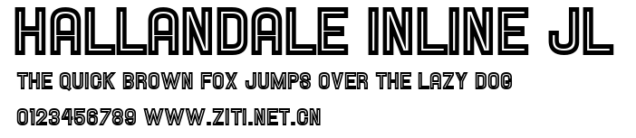 Hallandale Inline JL.ttf字體轉換器圖片