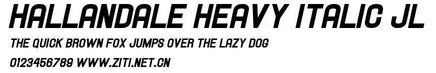Hallandale Heavy Italic JL.ttf字體轉換器圖片
