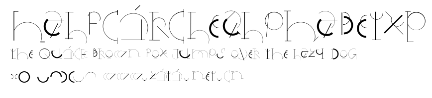 HalfCircleAlphabetXP.ttf字體轉換器圖片