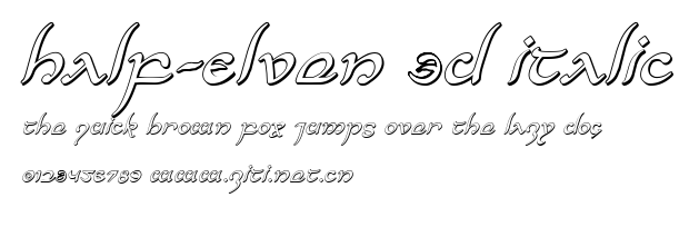 Half-Elven 3D Italic.ttf