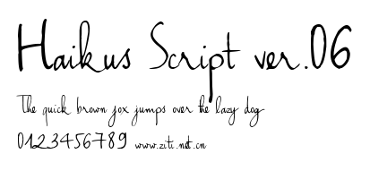 Haikus Script ver.06.ttf
