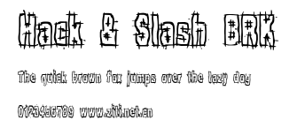 Hack & Slash BRK.ttf字體轉換器圖片