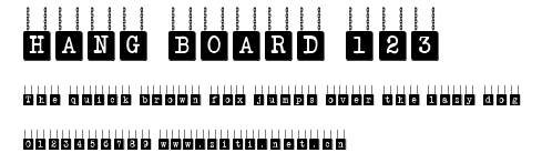 HANG BOARD 123.ttf字體轉換器圖片