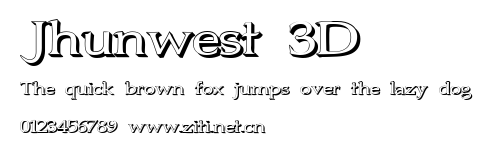 Jhunwest 3D.ttf字體轉換器圖片