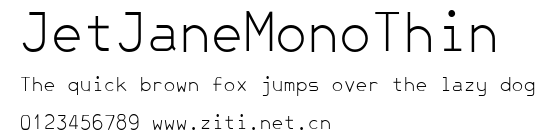 JetJaneMonoThin.ttf字體轉換器圖片