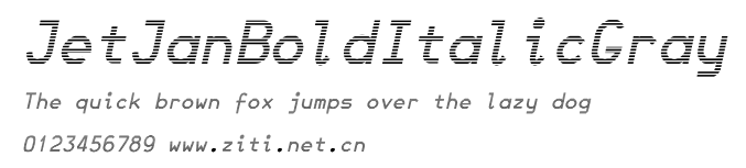 JetJanBoldItalicGray.ttf字體轉換器圖片