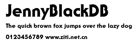 JennyBlackDB.ttf字體轉換器圖片