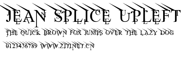 Jean Splice UpLeft.ttf字體轉換器圖片