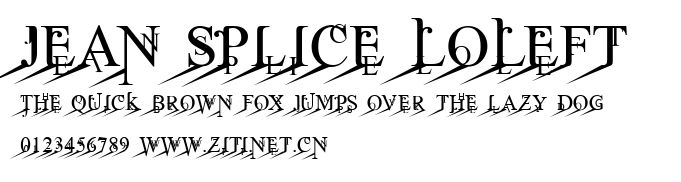 Jean Splice LoLeft.ttf字體轉換器圖片