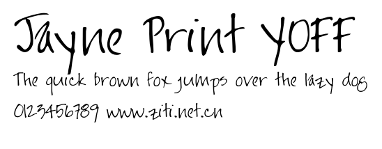 Jayne Print YOFF.otf字體轉換器圖片