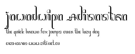 Jawadwipa Adisastra.ttf字體轉換器圖片