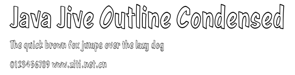 Java Jive Outline Condensed.ttf字體轉換器圖片