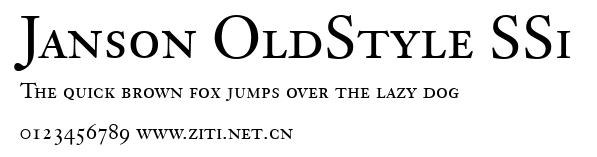 Janson OldStyle SSi.ttf字體轉換器圖片
