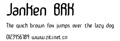 Janken BRK.ttf字體轉換器圖片