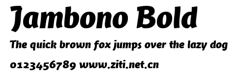Jambono Bold.ttf字體轉換器圖片