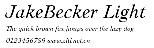 JakeBecker-Light.ttf字體轉換器圖片