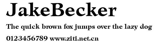 JakeBecker.ttf字體轉換器圖片