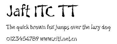 Jaft ITC TT.ttf字體轉換器圖片