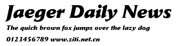 Jaeger Daily News.ttf字體轉換器圖片