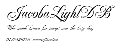 JacobaLightDB.ttf字體轉換器圖片