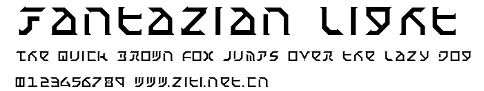 Fantazian Light.ttf字體轉換器圖片