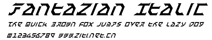 Fantazian Italic.ttf字體轉換器圖片