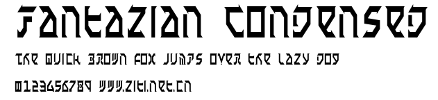 Fantazian Condensed.ttf字體轉換器圖片