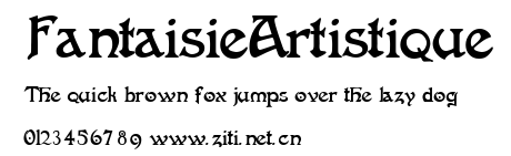 FantaisieArtistique.ttf字體轉換器圖片
