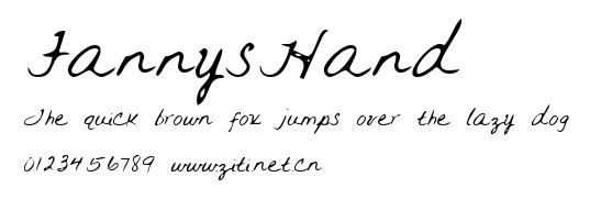 FannysHand.ttf字體轉換器圖片