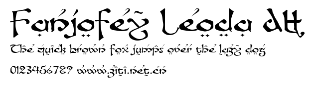 Fanjofey Leoda AH.ttf字體轉換器圖片