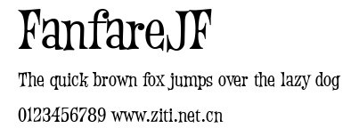 FanfareJF.ttf字體轉換器圖片