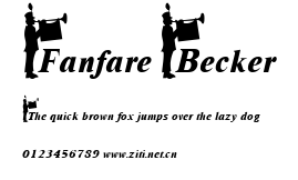 Fanfare Becker.ttf字體轉換器圖片