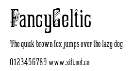 FancyCeltic.ttf字體轉換器圖片