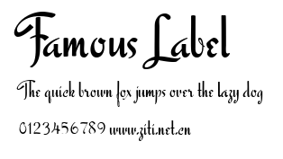 Famous Label.ttf字體轉換器圖片