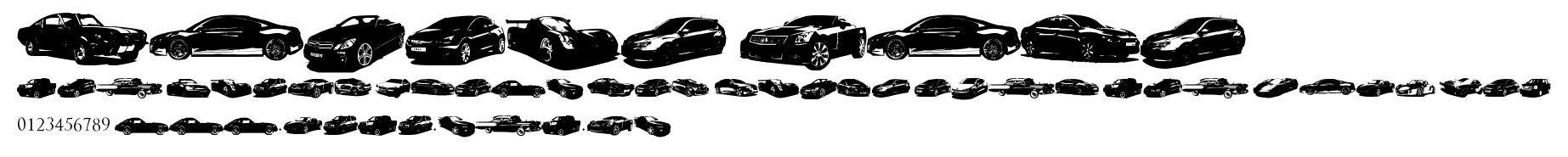 Famous Cars.ttf字體轉換器圖片
