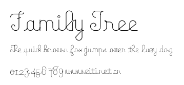 Family Tree.ttf字體轉換器圖片