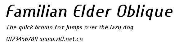 Familian Elder Oblique.ttf字體轉換器圖片