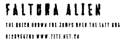 Faltura Alien.ttf字體轉換器圖片