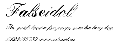 Falseidol.ttf字體轉換器圖片