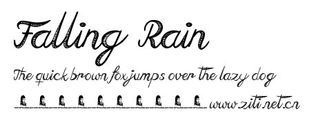 Falling Rain.ttf字體轉換器圖片