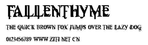 FallenThyme.ttf字體轉換器圖片