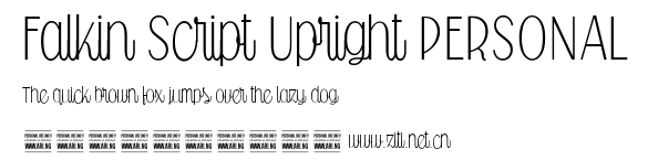 Falkin Script Upright PERSONAL.ttf字體轉換器圖片